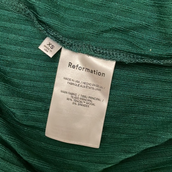 Reformation NWOT Petalo Green Wrap Top - Picture 7 of 7